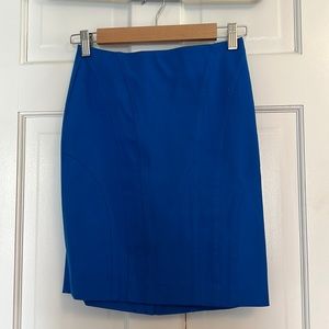 Cobalt blue pencil skirt